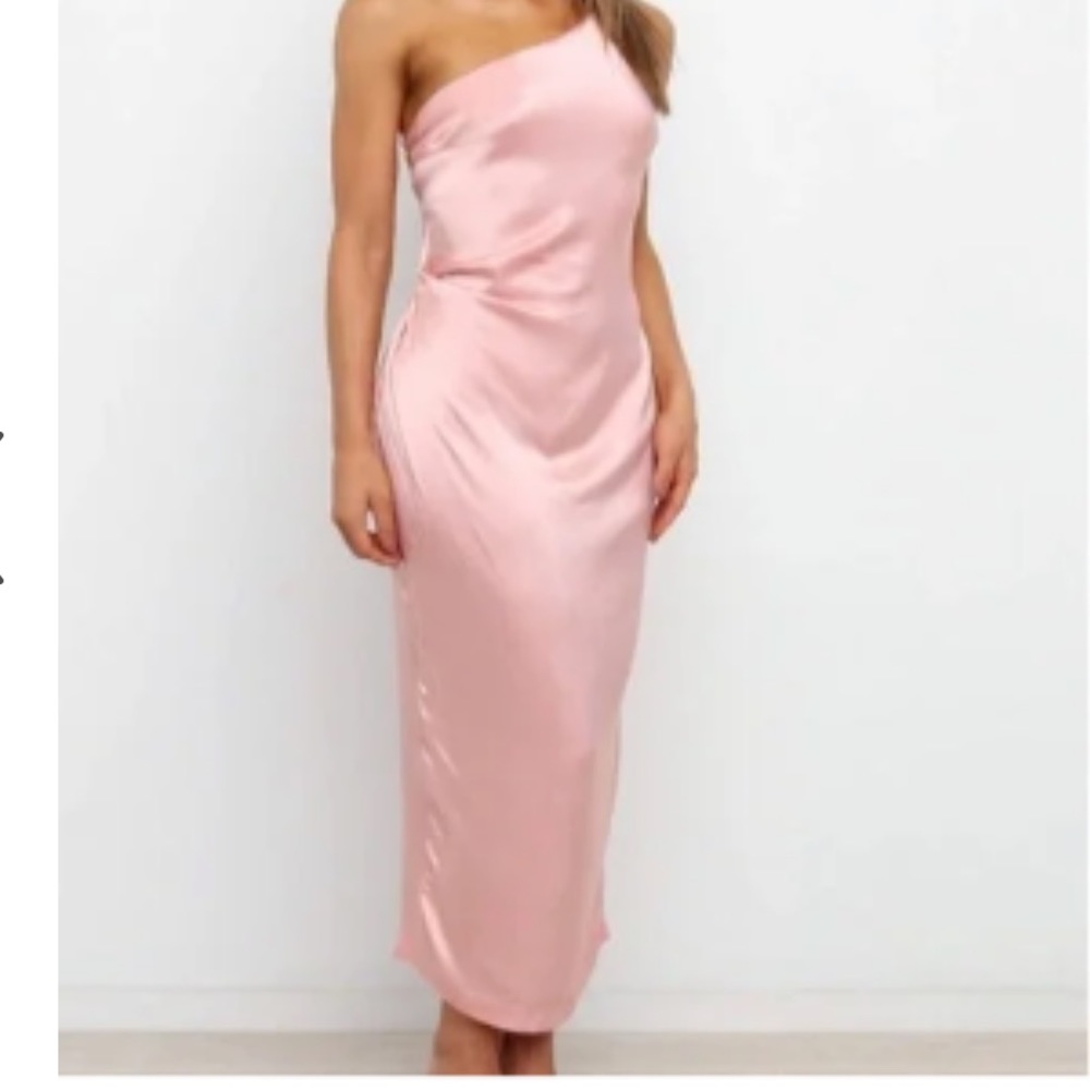 Petal and Pup Tienna One Shoulder Open Back Dress Dusty Rose
